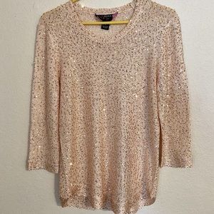 Sparkly gold pink sweater